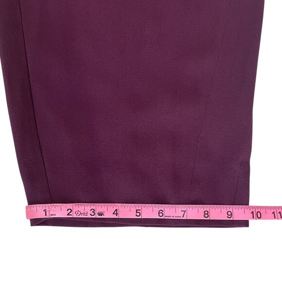 Eileen Fisher Silk Georgette Crepe Trouser Pants Straight Leg Medium Minimalist - Picture 9 of 12